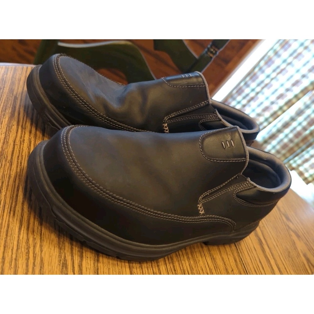 Skechers Men's Segment The‎ Search Memory Foam Leather Shoes Black Size 12 XW